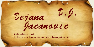 Dejana Jacanović vizit kartica